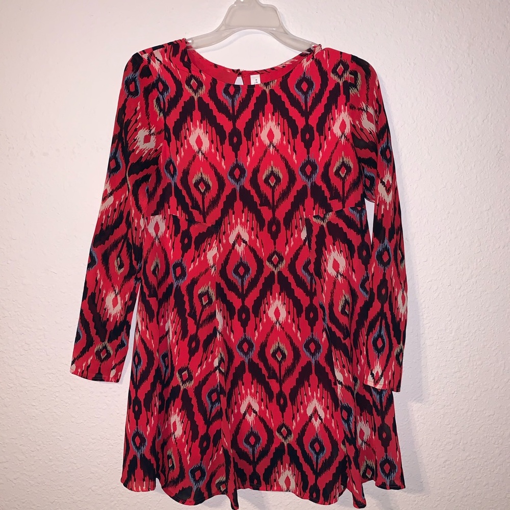 Printed long Sleeve Dress